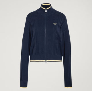 CABLE KNIT FIREBIRD TRACK JACKET INDIGO