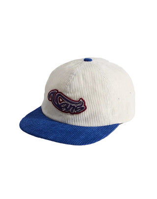WAVY SCRIPT JOCKEY CAP BLUE