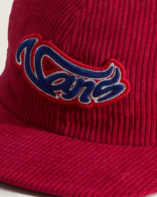 WAVY SCRIPT JOCKEY CAP RED