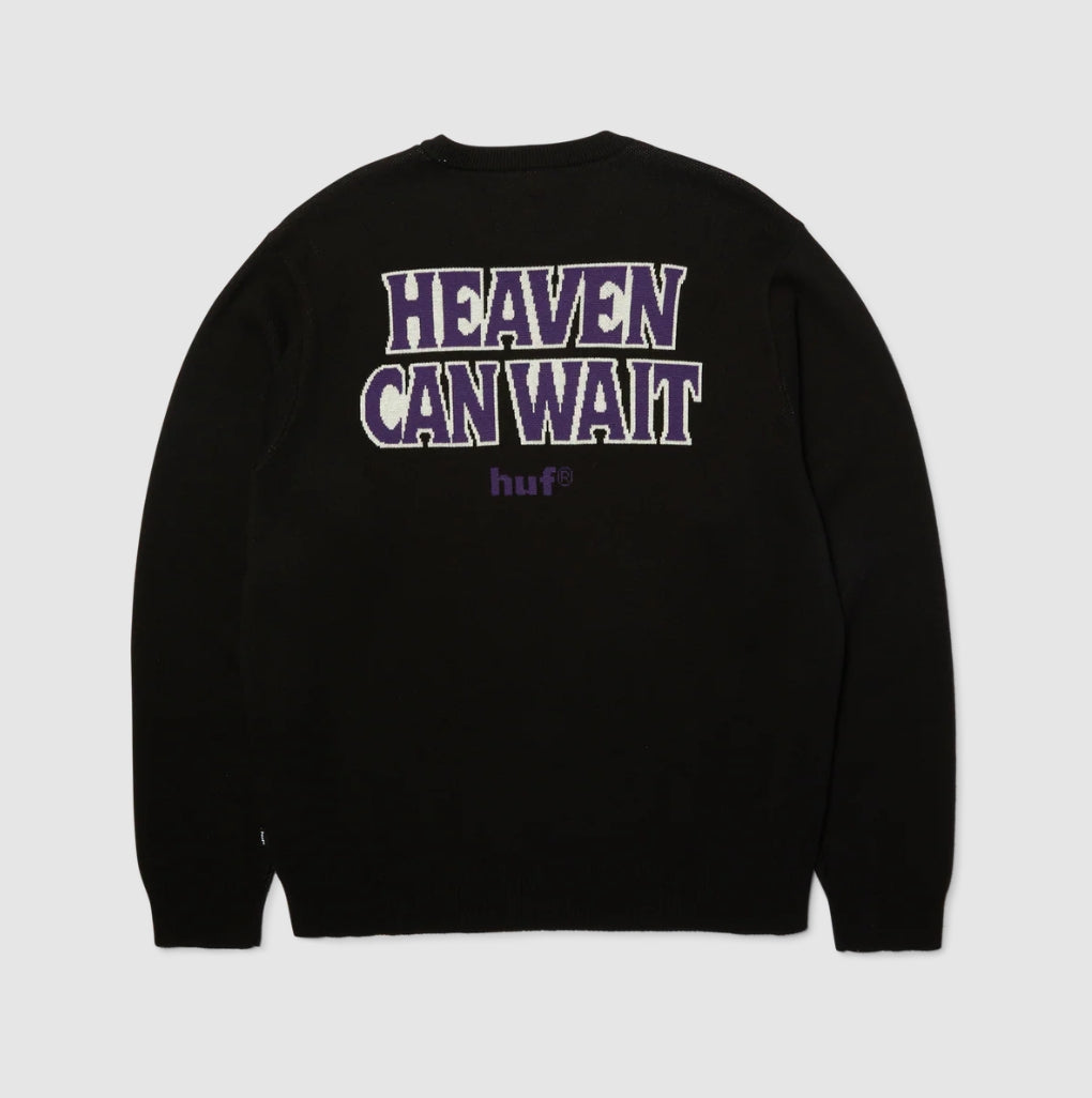 HEAVEN CAN WAIT CREWNECK BLACK