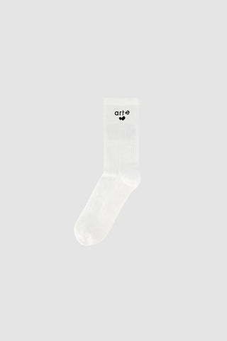 HEART LOGO SOCKS WHITE