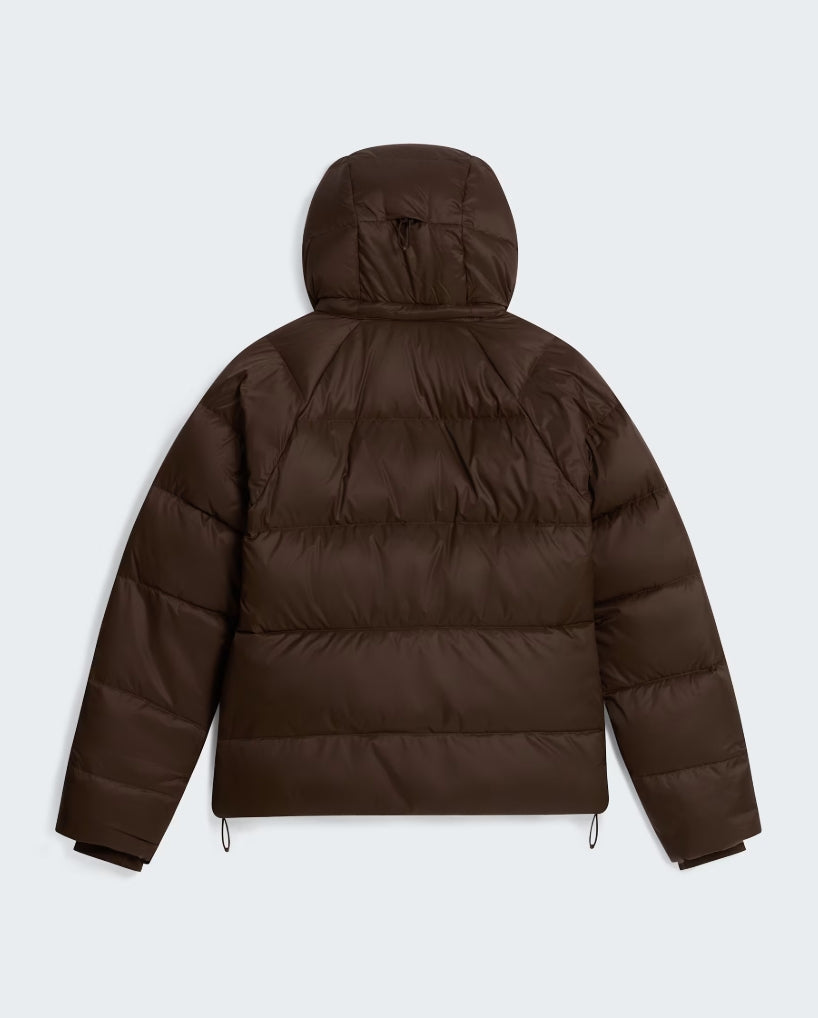 W CITY DOWN HOODED JACKET DARK CHESTNUT