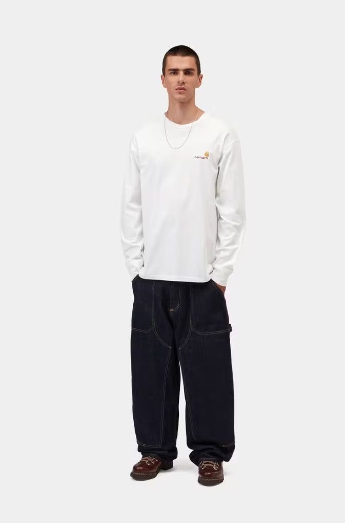 AMERICAN SCRIPT L/S WHITE