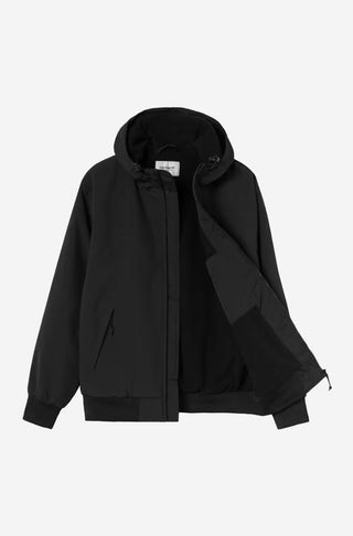 HOODED SAIL JACKET BLACK