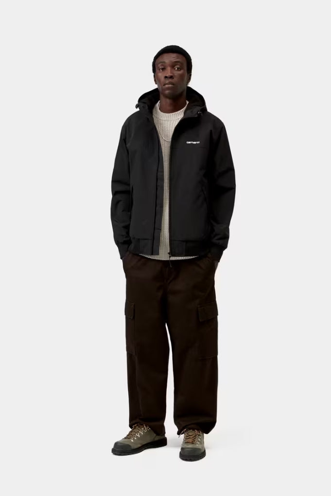 HOODED SAIL JACKET BLACK