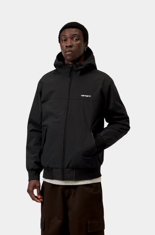 HOODED SAIL JACKET BLACK