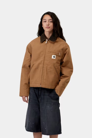 W' OG DETROIT JACKET WIP H BROWN/TOBACCO RINSED