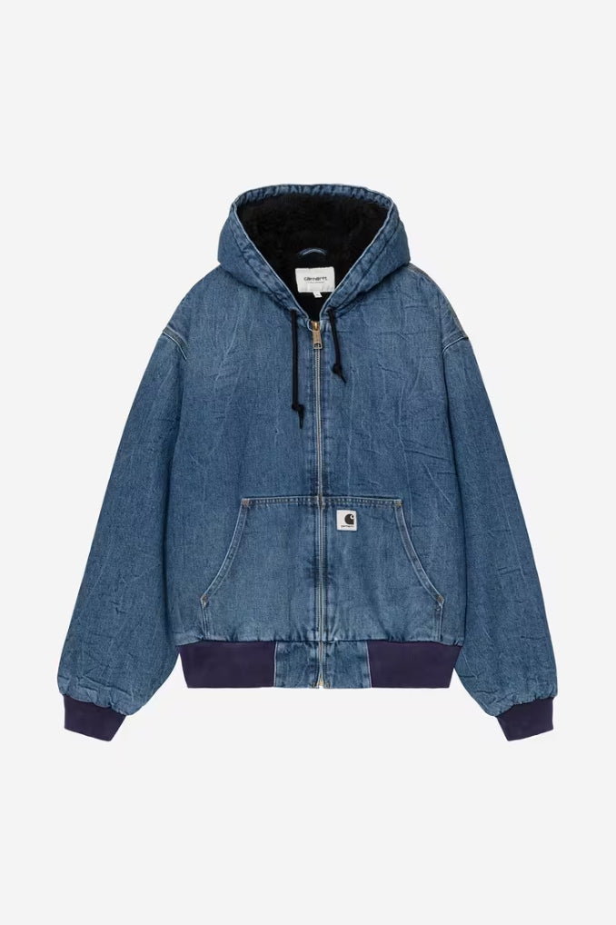 W' OG ACTIVE JACKET BLUE MARBLE USED WASH