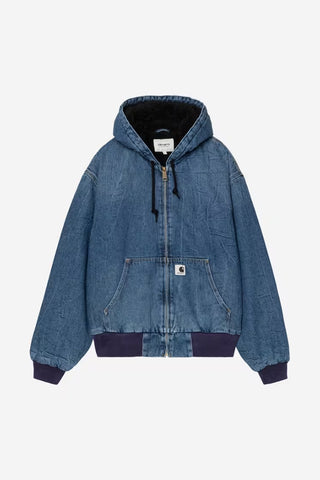 W' OG ACTIVE JACKET BLUE MARBLE USED WASH
