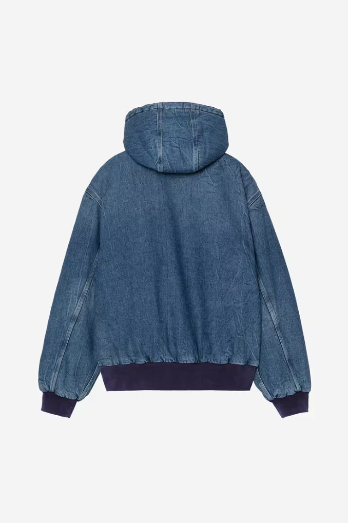 W' OG ACTIVE JACKET BLUE MARBLE USED WASH