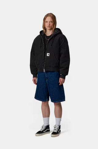 W' ACTIVE JACKET BLACK STONE CANVAS