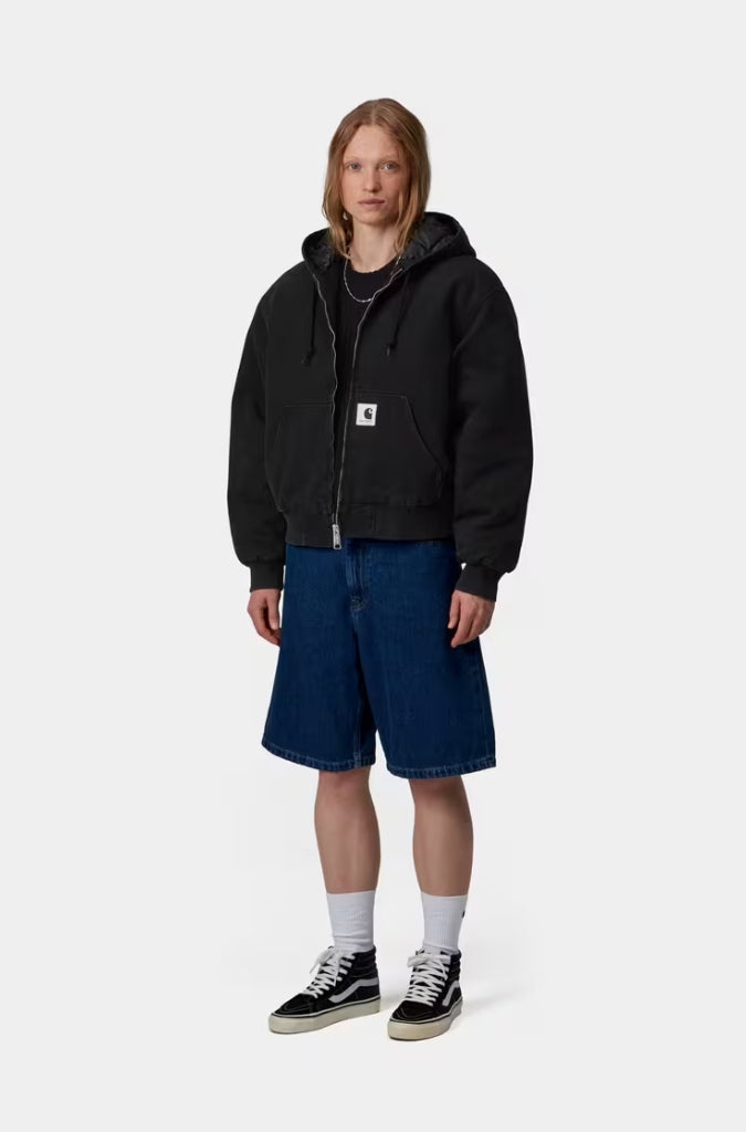 W' ACTIVE JACKET BLACK STONE CANVAS