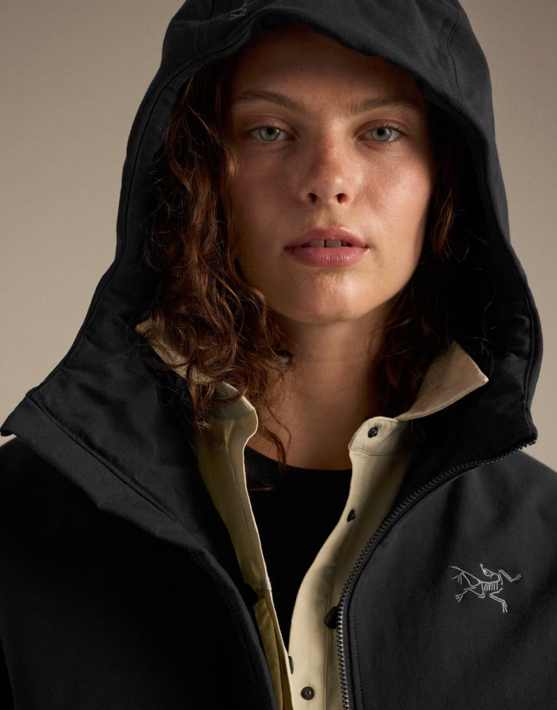 W CLARKIA AR INSULATED HOODY JACKET BLACK