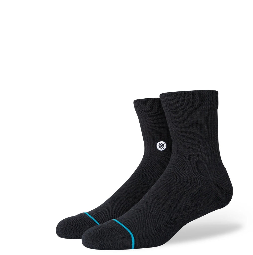 ICON QUARTER SOCK 3-PACK BLACK