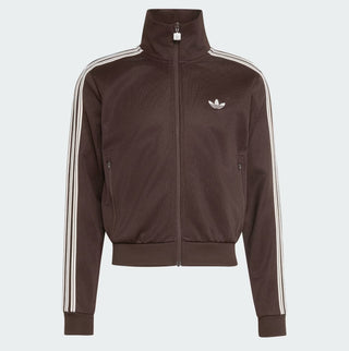 BECKENBAUER CROP TRACK TOP BROWN