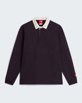 RED BOX RUGBY LONGSLEEVE POLO OBSIDIAN