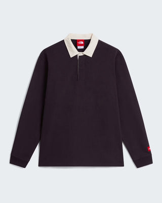 RED BOX RUGBY LONGSLEEVE POLO OBSIDIAN