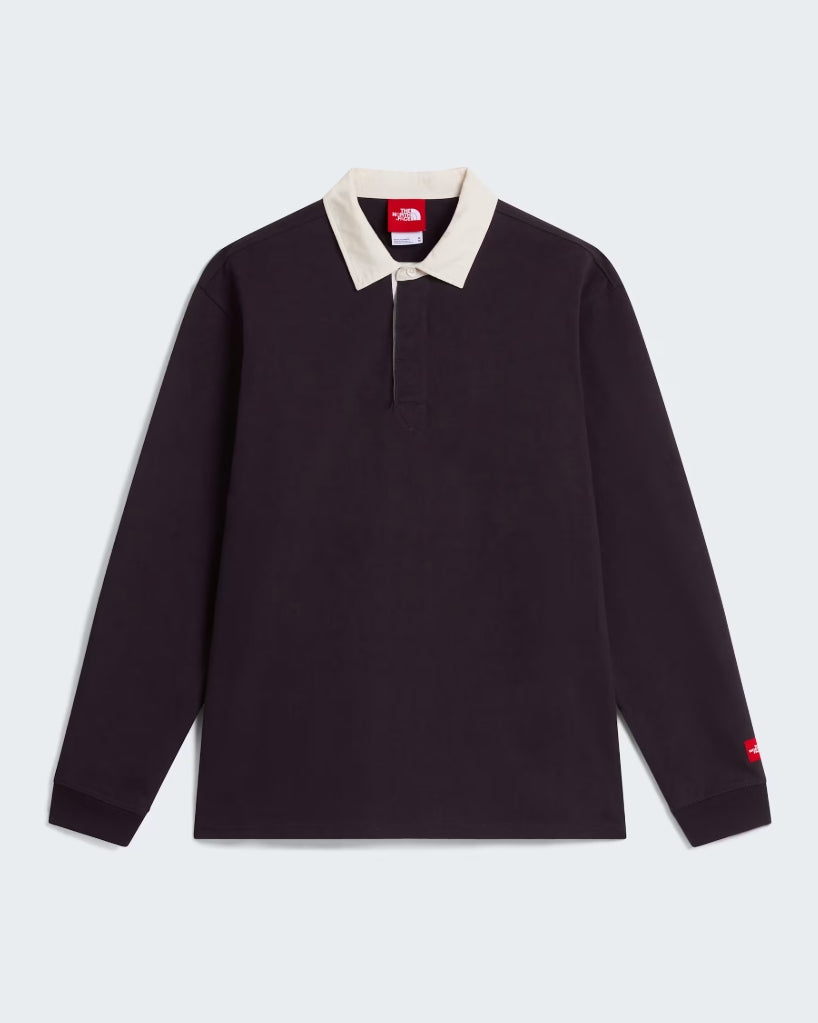 RED BOX RUGBY LONGSLEEVE POLO OBSIDIAN