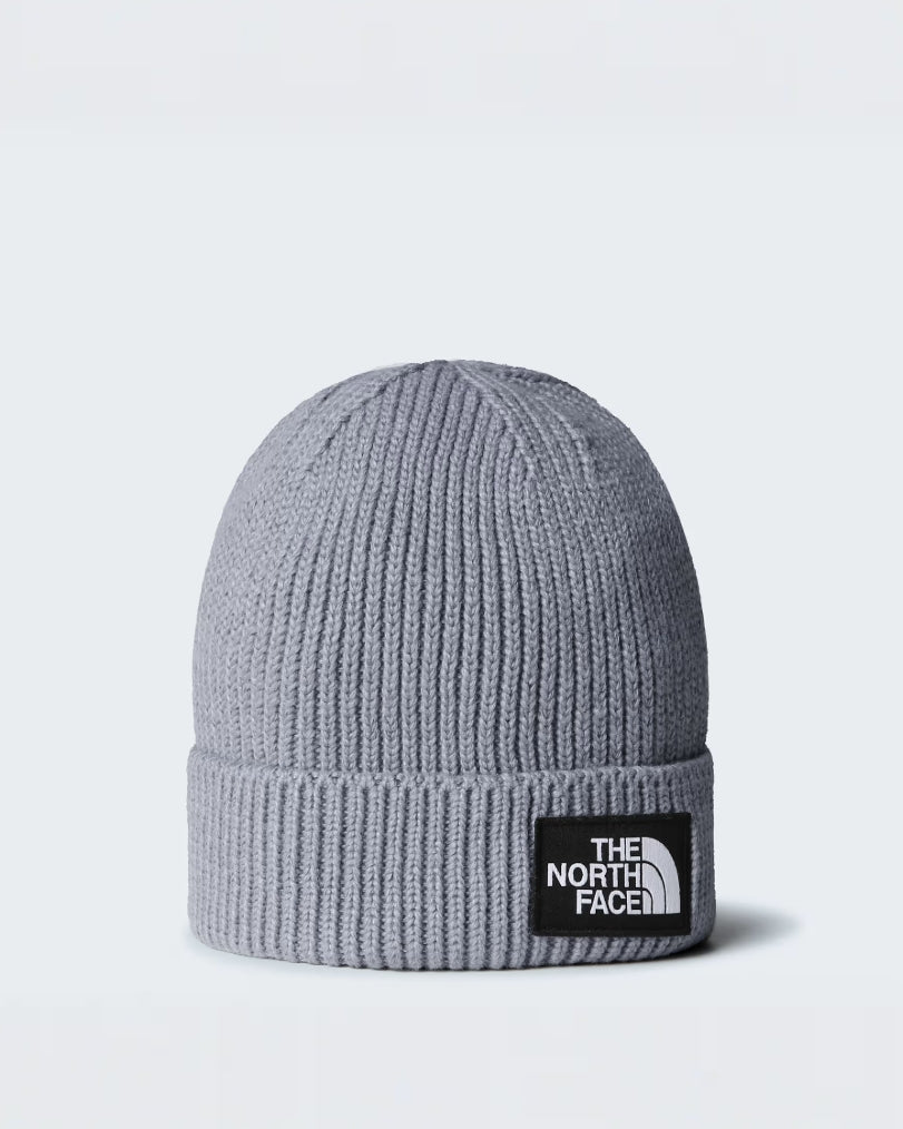 LOGO BOX CUFFED BEANIE GREY HEATHER