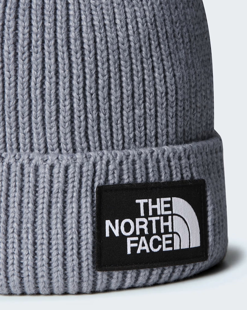 LOGO BOX CUFFED BEANIE GREY HEATHER