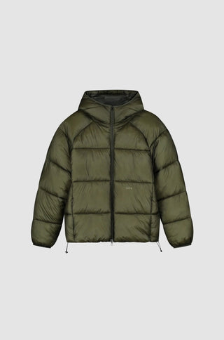 RIPSTOP HOODED PUFFER GREEN