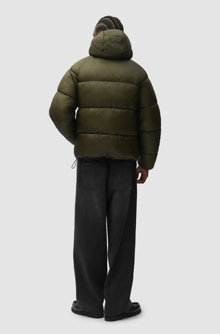 RIPSTOP HOODED PUFFER GREEN