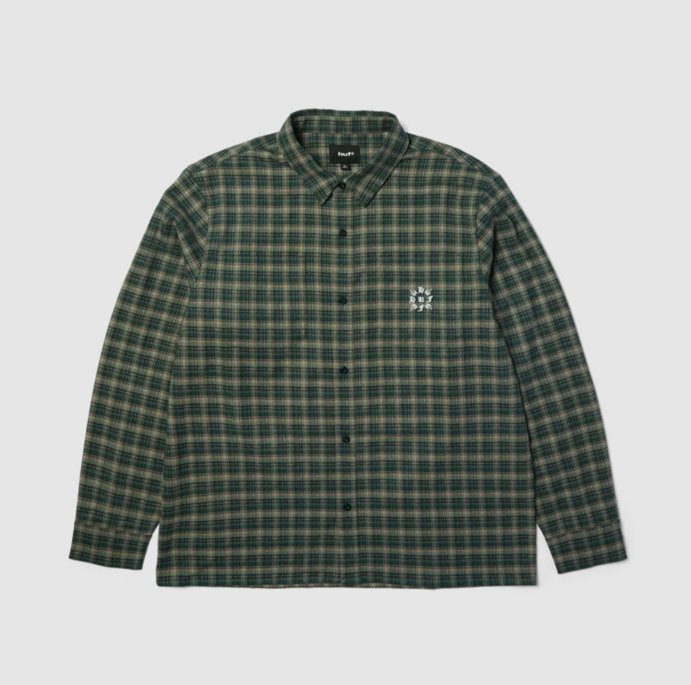 CROSS PLAID SHIRT PINE