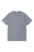 AMERICAN SCRIPT TEE SHADY BLUE