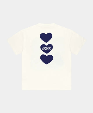 TRIPLE HEART TEE BLUE