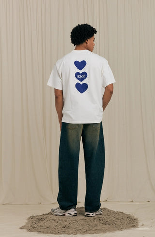 TRIPLE HEART TEE BLUE