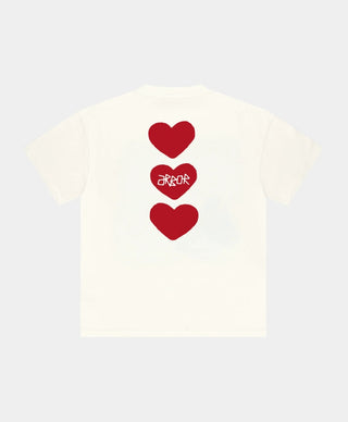 TRIPLE HEART TEE RED
