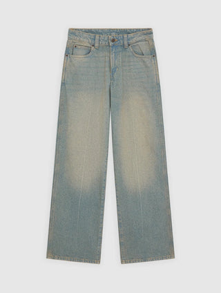LEESEBURG MID WAIST JEANS LIGHT AGED FADE