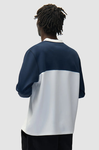 CIRCLE LOGO LONGSLEEVE WHITE/NAVY