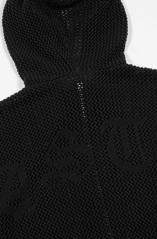 REALM FULL ZIP LOOSE SWEATER BLACK