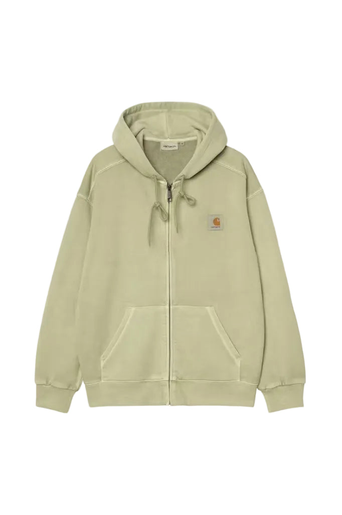 HOODED NELSON JACKET GENTLE GREEN GARMENT DYED
