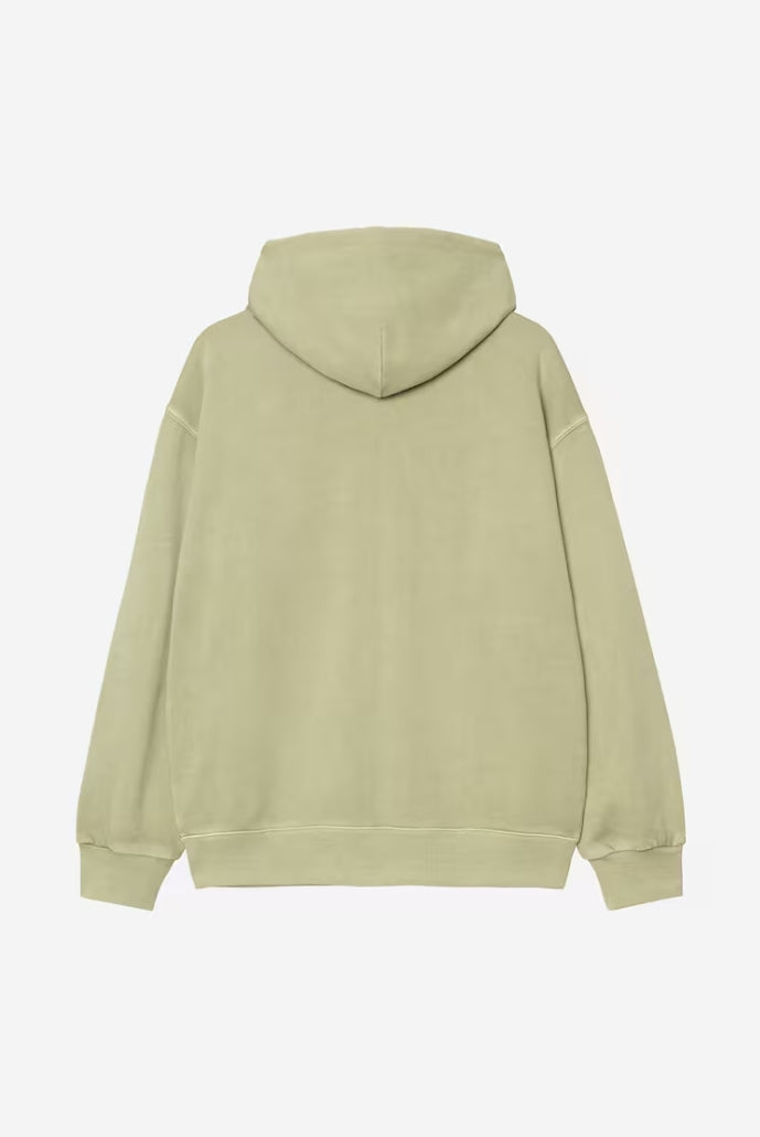HOODED NELSON JACKET GENTLE GREEN GARMENT DYED