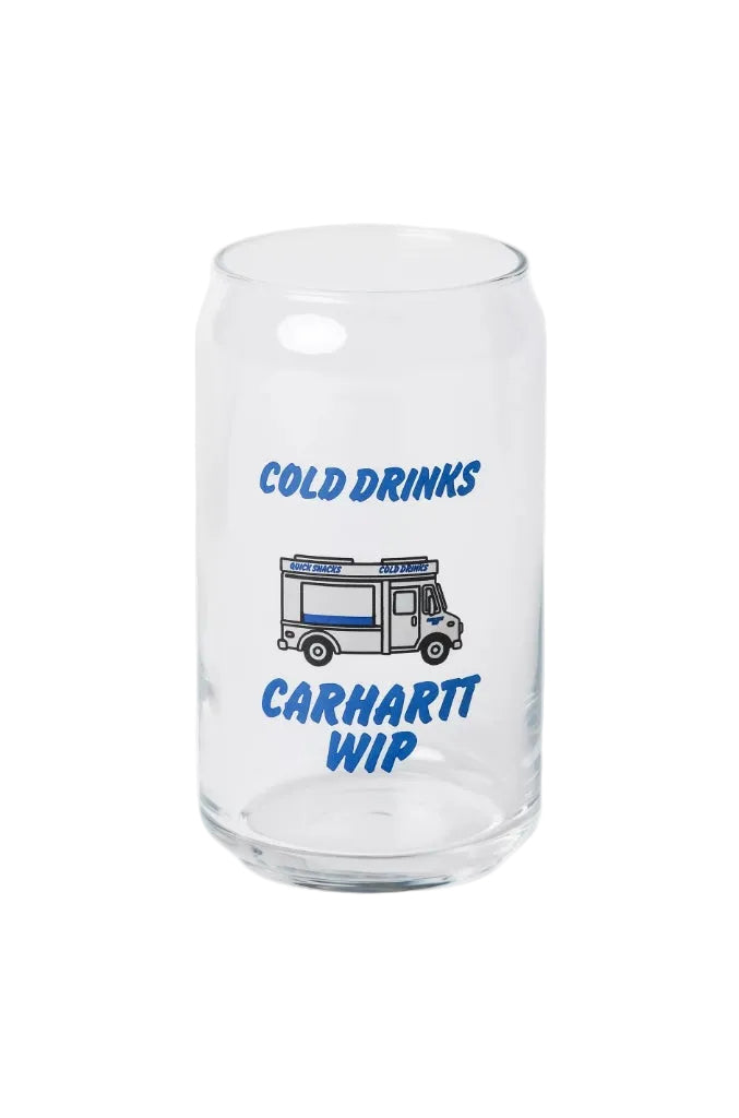 COLD DRINKS CAN GLASS CLEAR