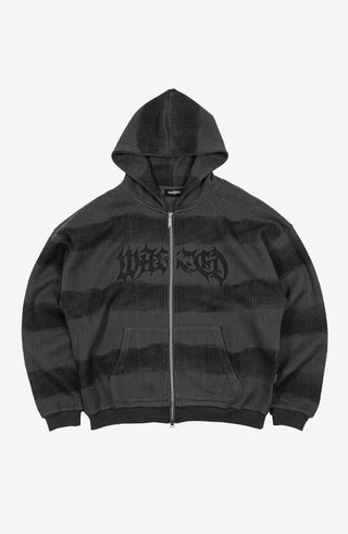 NEVERMIND ZIP SWEATER CHARCOAL/BLACK