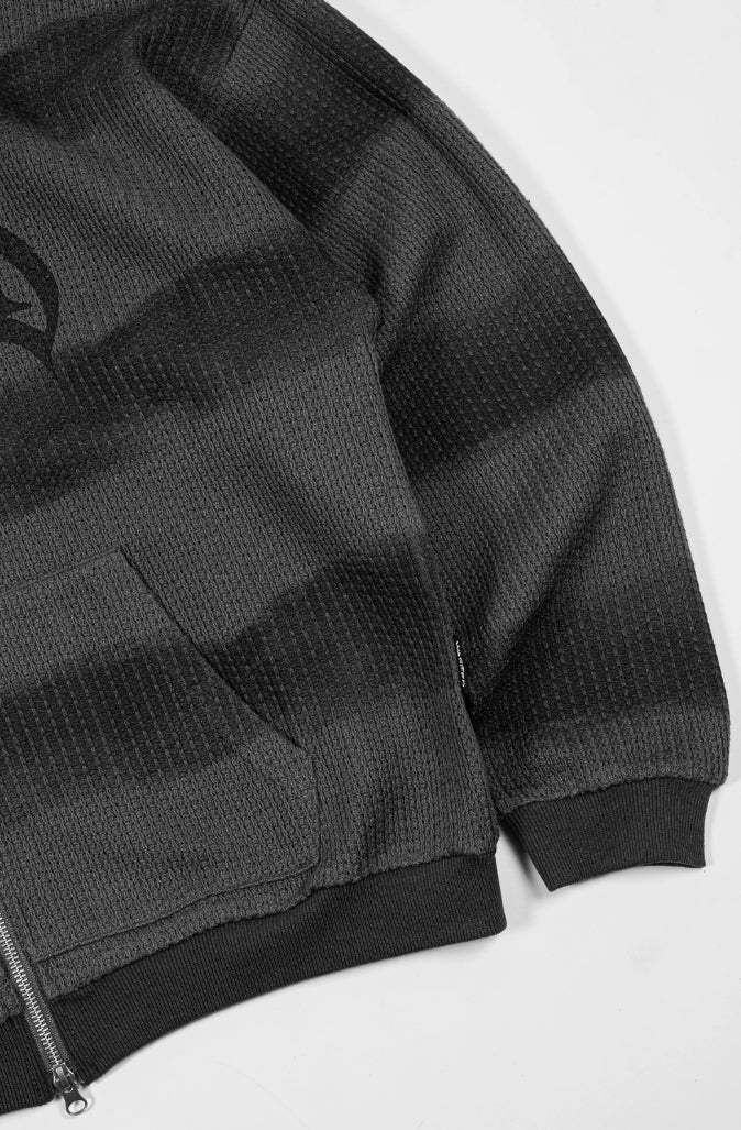 NEVERMIND ZIP SWEATER CHARCOAL/BLACK