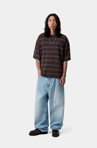 BRANDON PANT BLUE HEAVY WORN BLEACHED