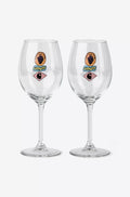 STACKED GRAPES WINE GLASS SET CLEAR