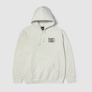 HAND STACKED HOODIE HEATHER GREY