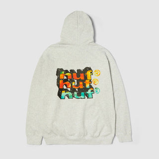 HAND STACKED HOODIE HEATHER GREY