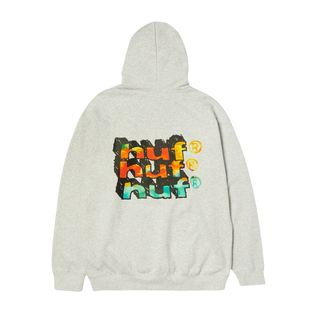 HAND STACKED HOODIE HEATHER GREY