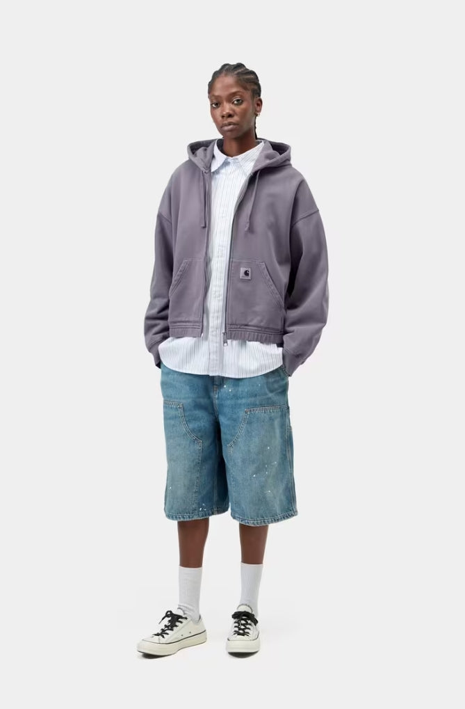 W' HOODED HOGGARD JACKET SHADY PURPLE GARMENT DYED