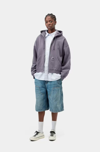 W' HOODED HOGGARD JACKET SHADY PURPLE GARMENT DYED