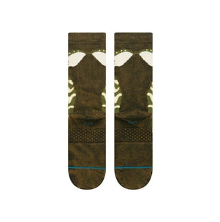 STRIPE GREMLINS CREW SOCK DARK GREEN