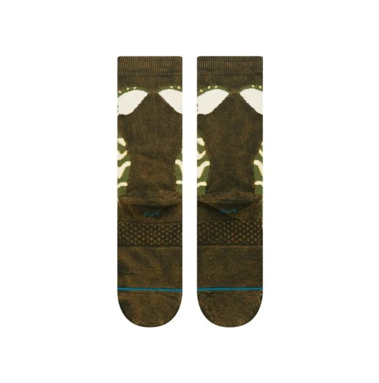 STRIPE GREMLINS CREW SOCK DARK GREEN