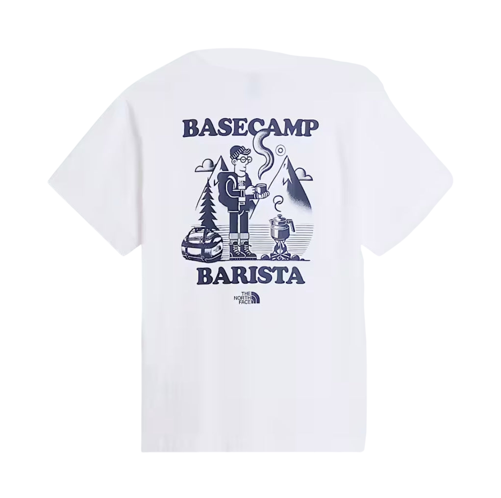 BASECAMP BARISTA TEE WHITE/SUMMIT NAVY