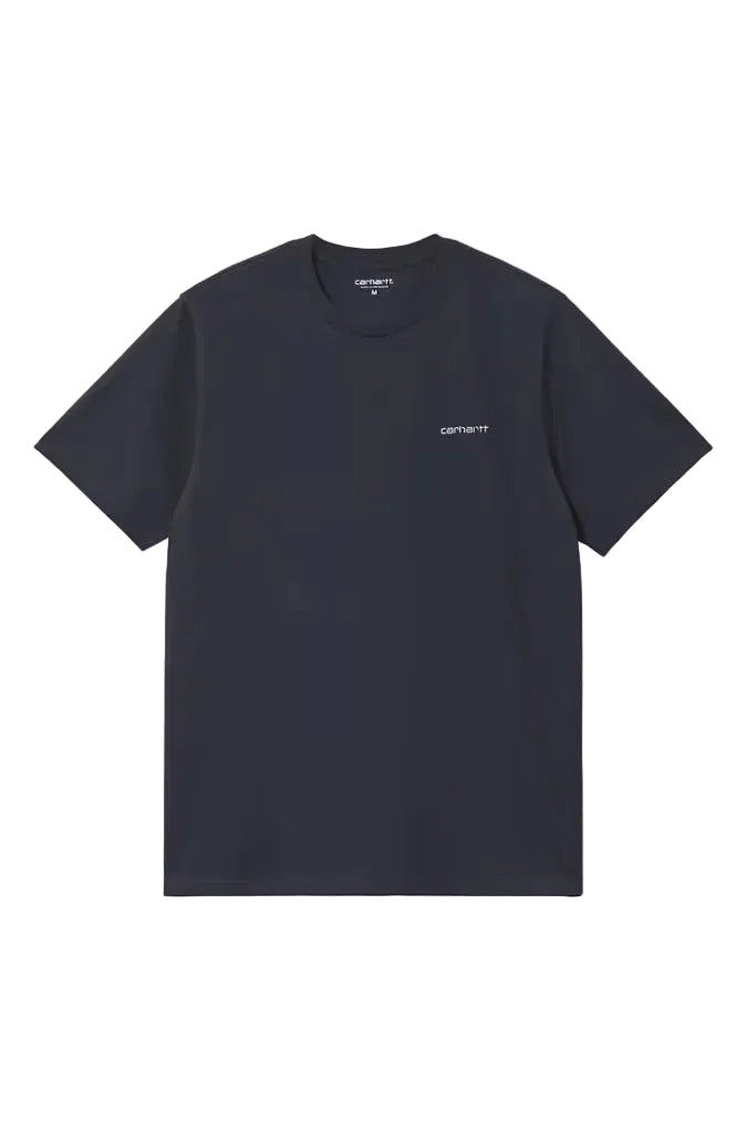 SCRIPT EMBROIDERY TEE DARK NAVY